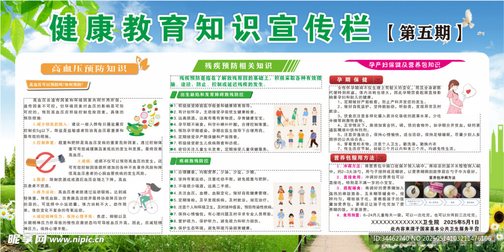 健康教育宣傳欄海報展示