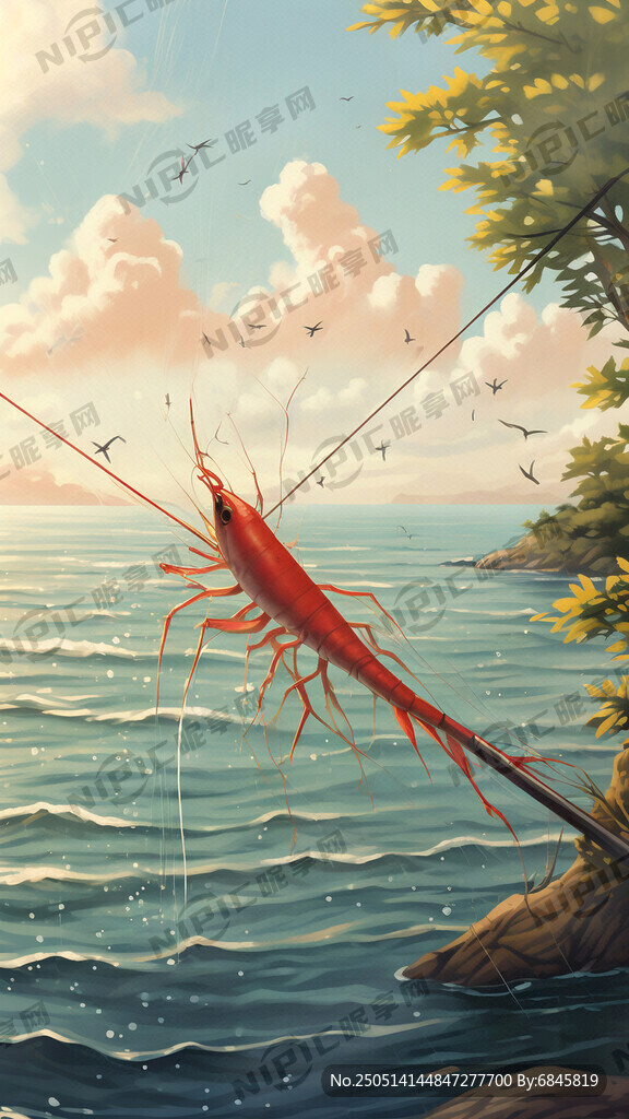 釣蝦海報