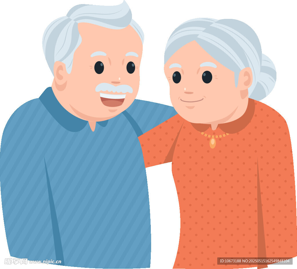 恩愛老夫妻溫馨相伴