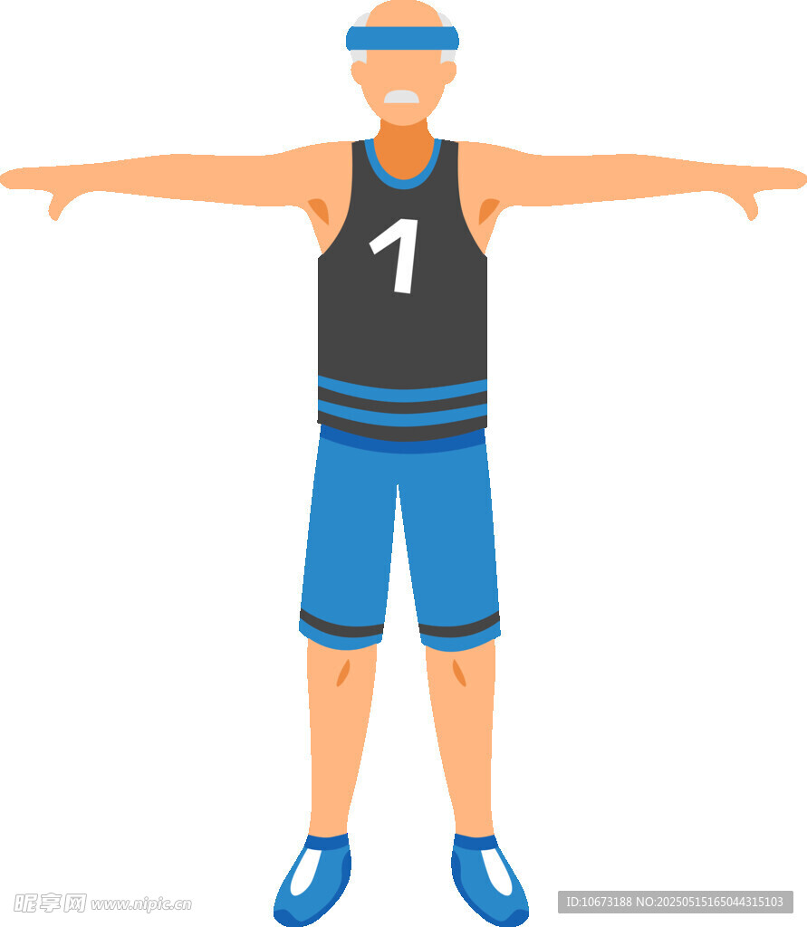 籃球運動員展示舒展姿態