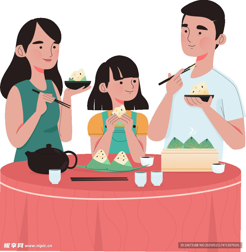 一家人溫馨用餐時刻