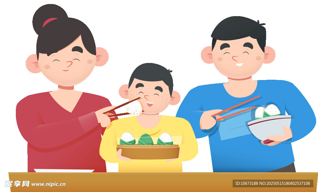 一家人溫馨用餐時刻
