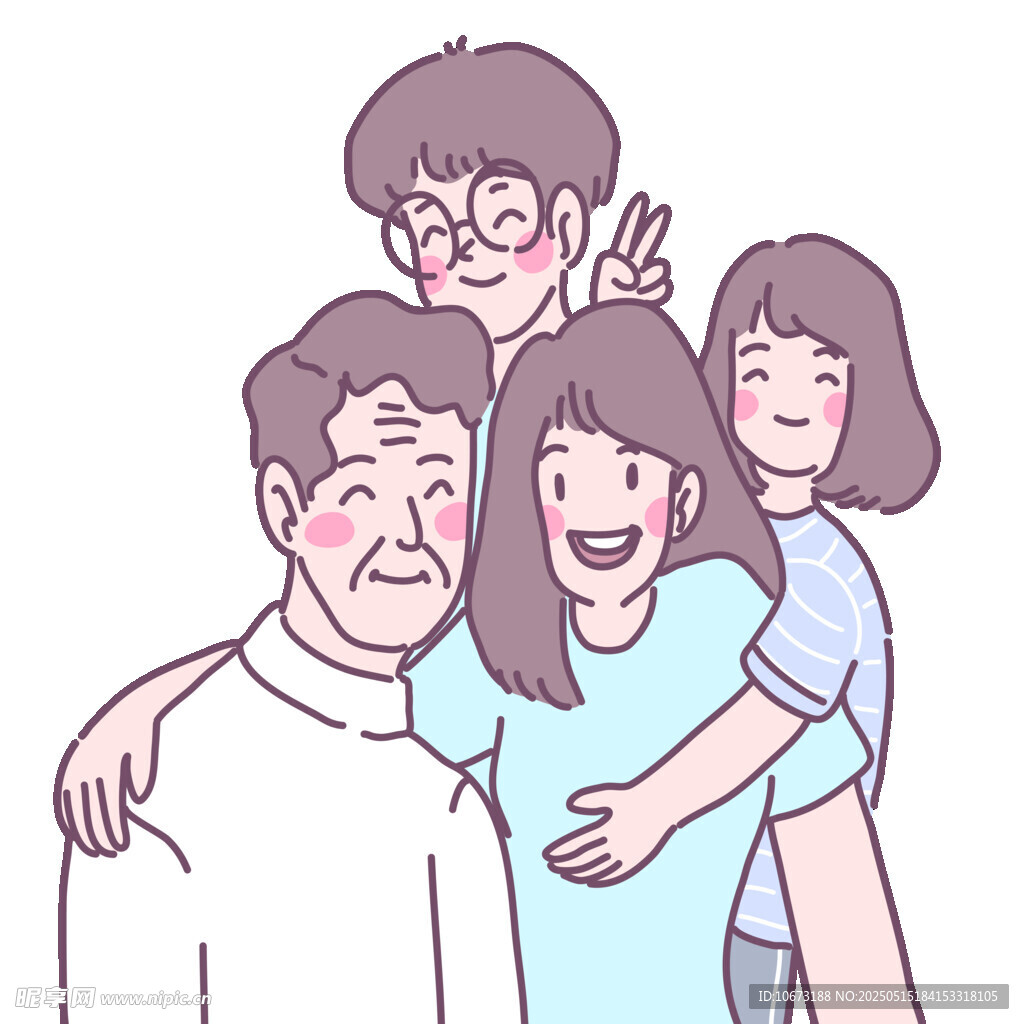 溫馨一家四口歡樂瞬間