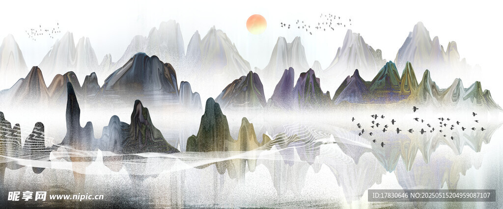 水墨山水意境圖