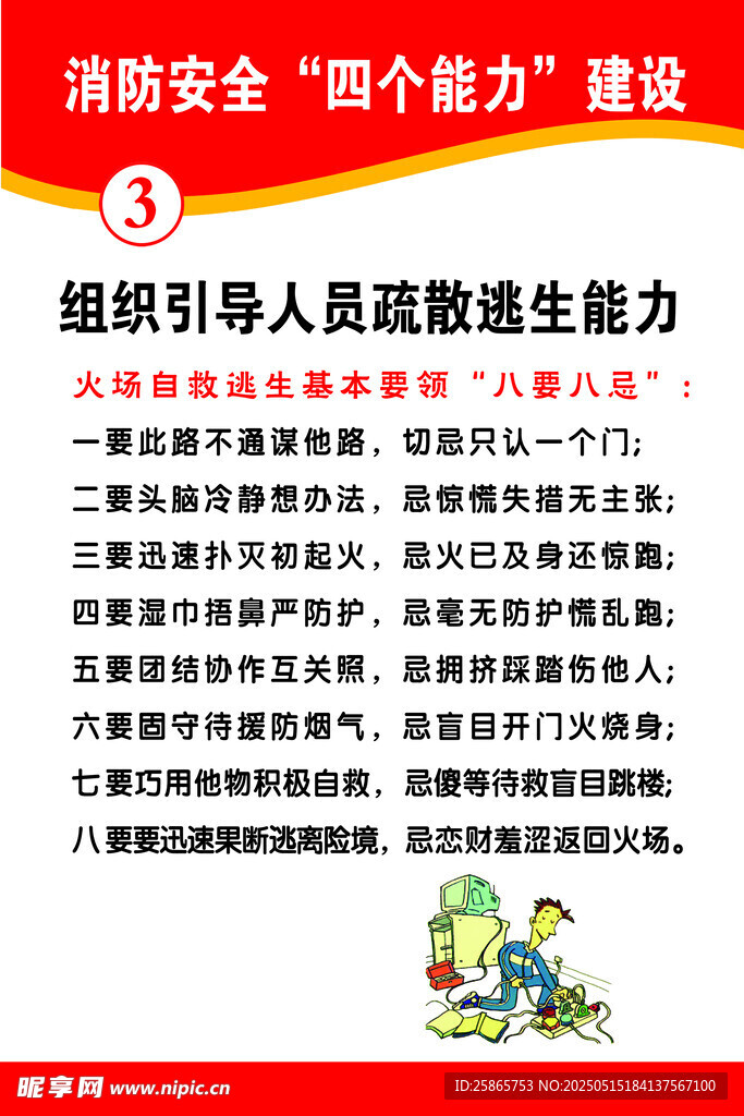 火場自救八要八忌