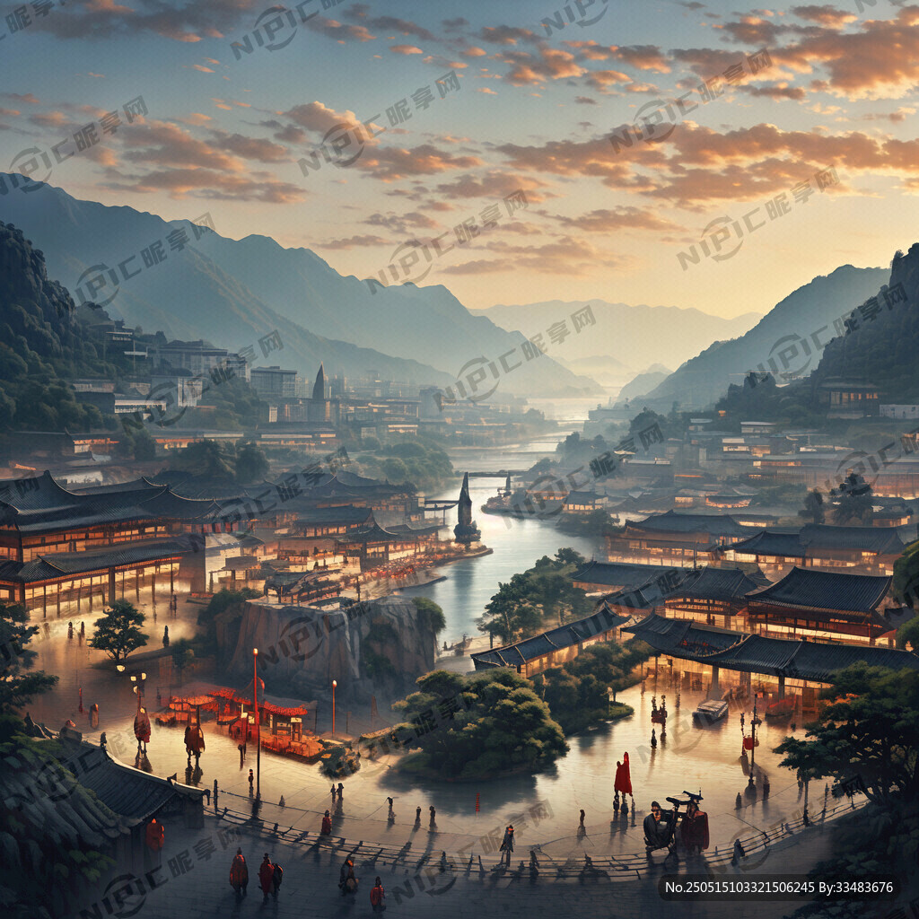 茅臺鎮全景圖
