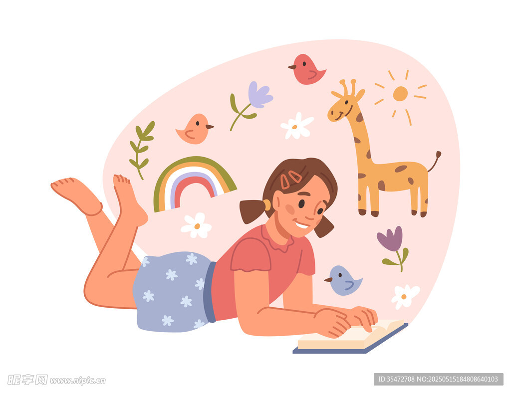 卡通女孩插圖