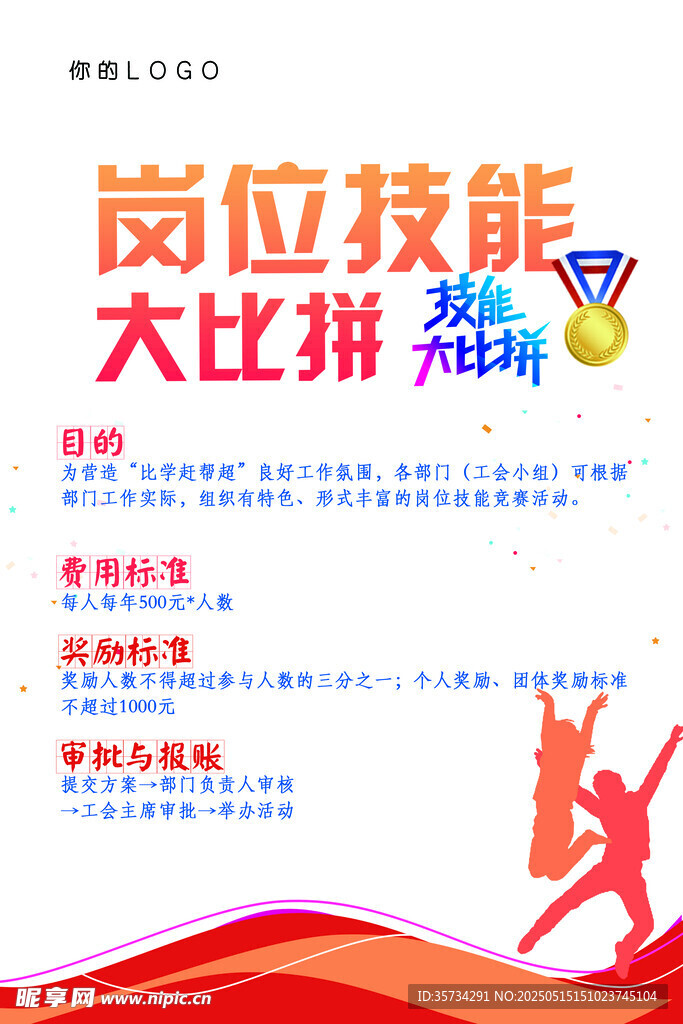 崗位技能大比拼宣傳海報