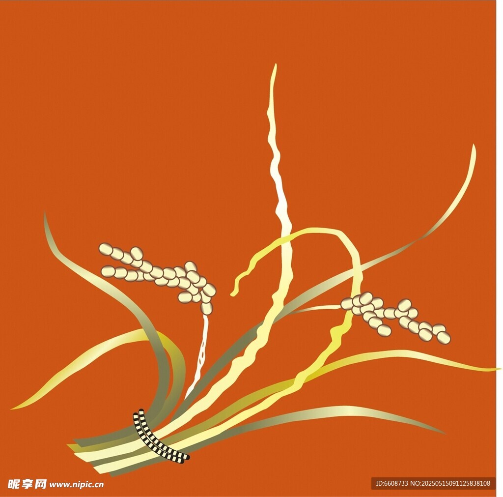 稻穗插畫