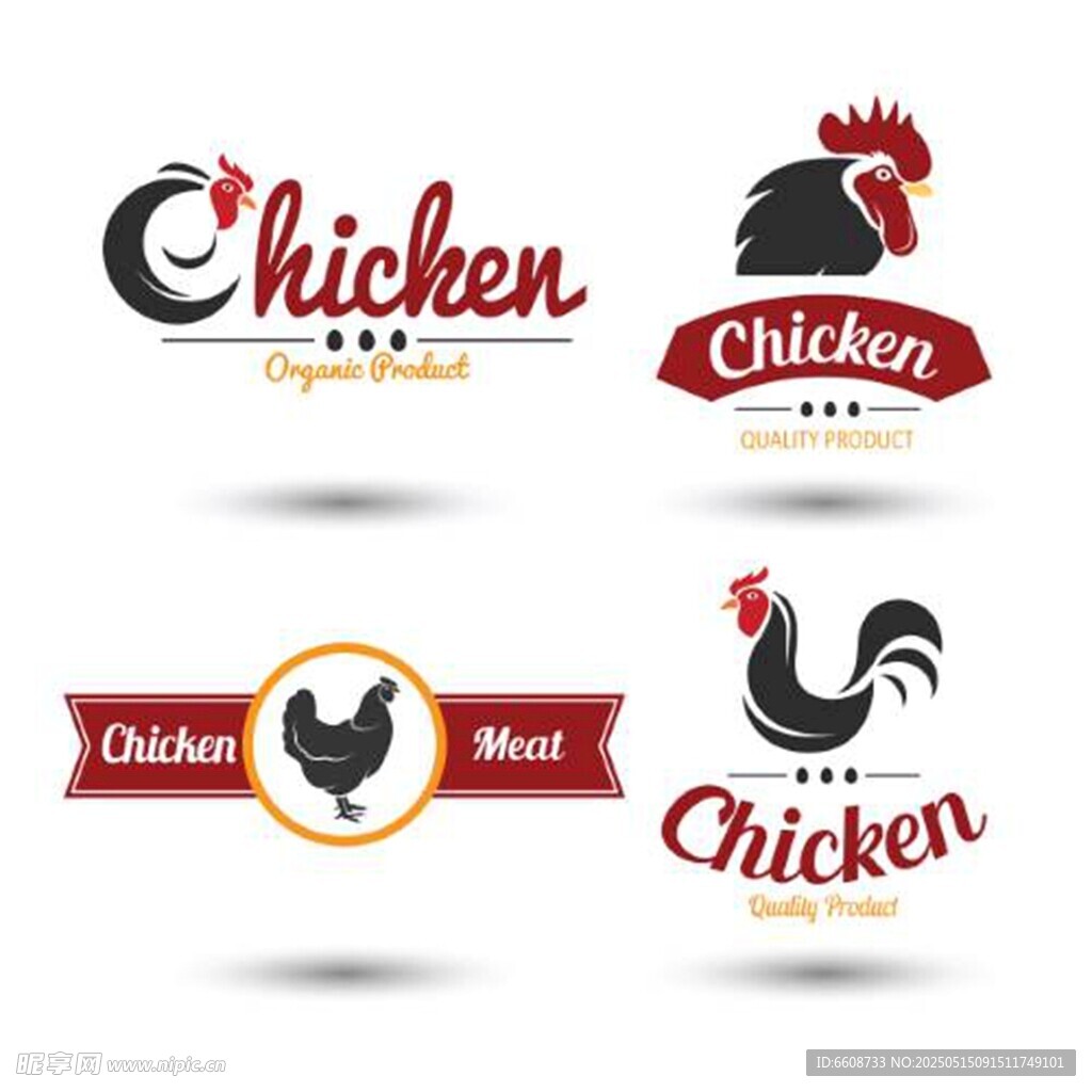 雞肉主題標志設計