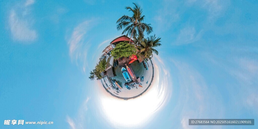 夢幻懸浮熱帶小島景觀