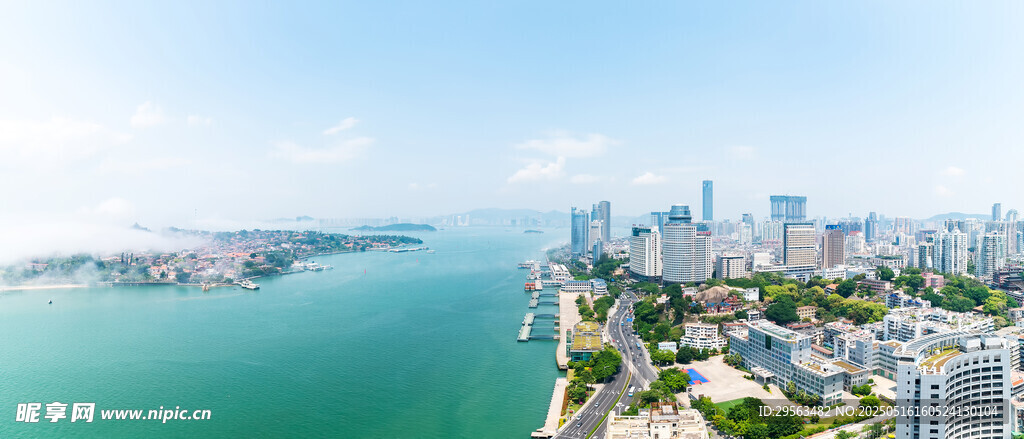 海濱城市美麗天際線景觀