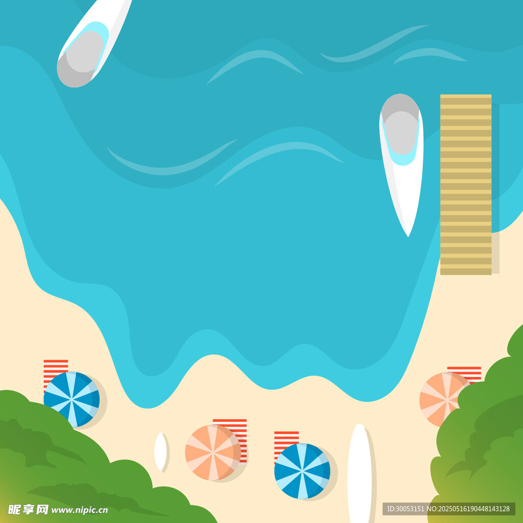 夏日海濱度假場(chǎng)景