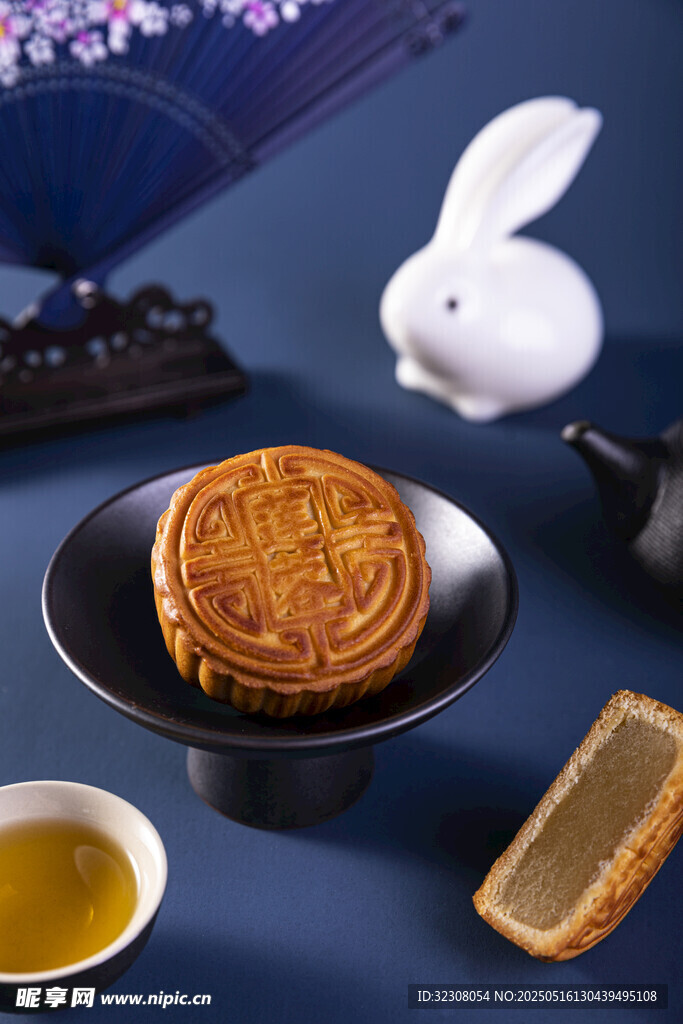 中秋月餅茶具擺件組合