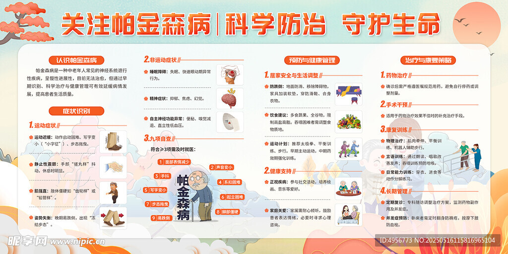 關注帕金森病科學防治宣傳欄