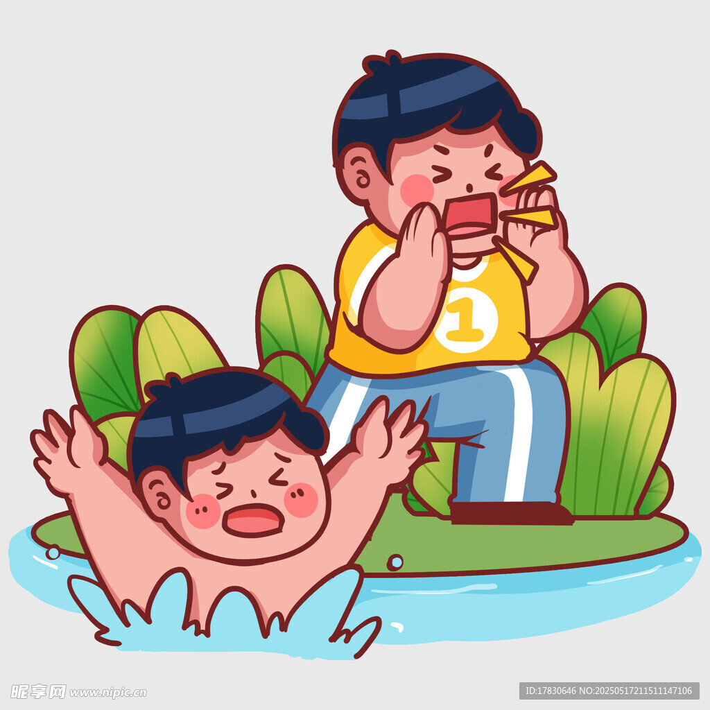 夏日戲水吃冰棍的歡樂瞬間