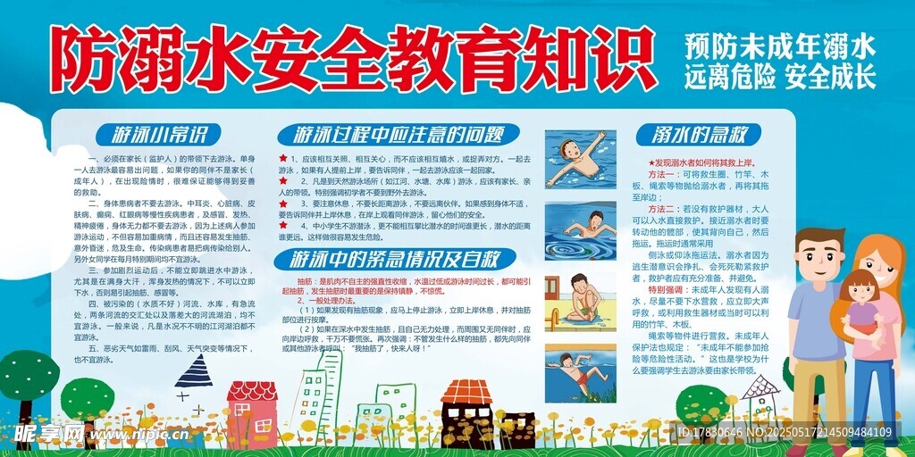 防溺水安全教育知識展板
