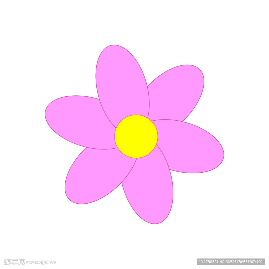 粉色花朵插畫