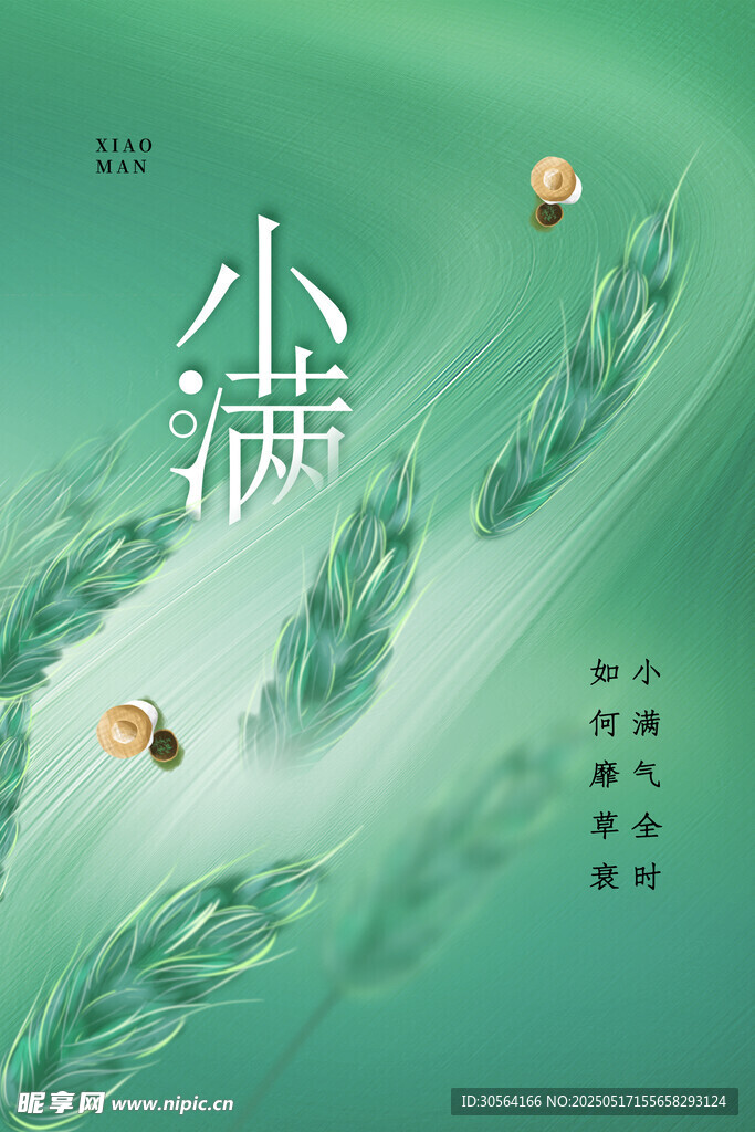 小滿節(jié)氣傳統(tǒng)海報(bào)