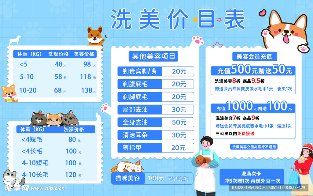 寵物美容價目表