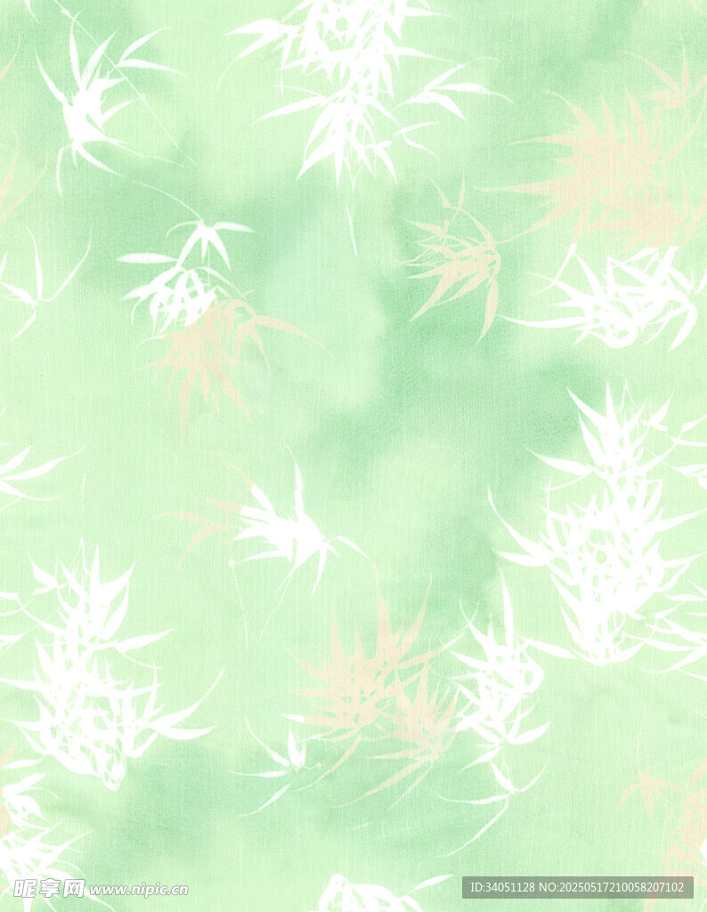 清新淡雅竹葉背景圖