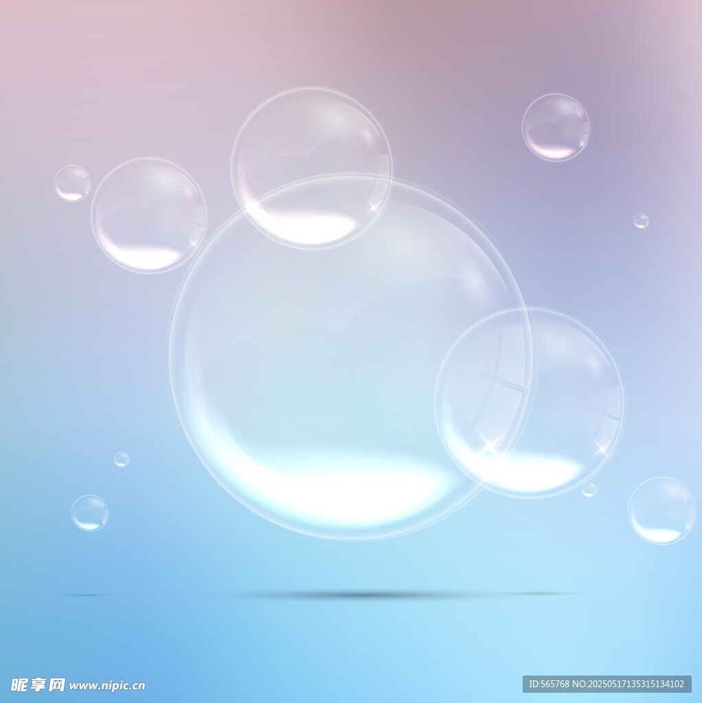夢幻透明氣泡背景圖