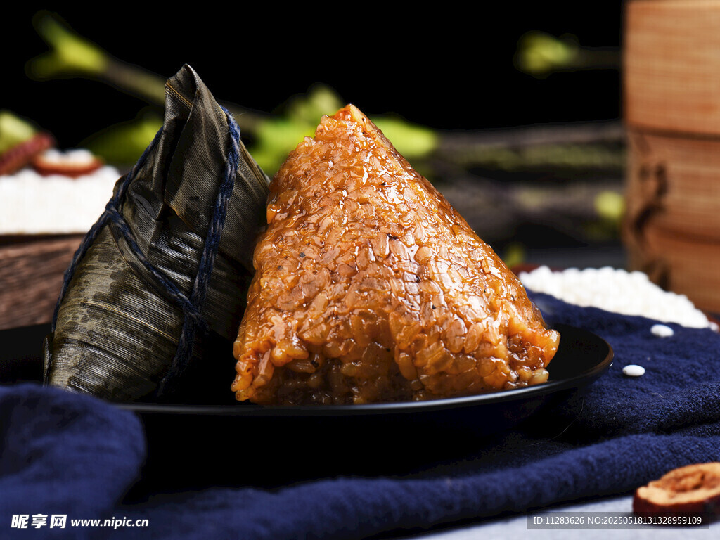 美味傳統(tǒng)粽子特寫展示