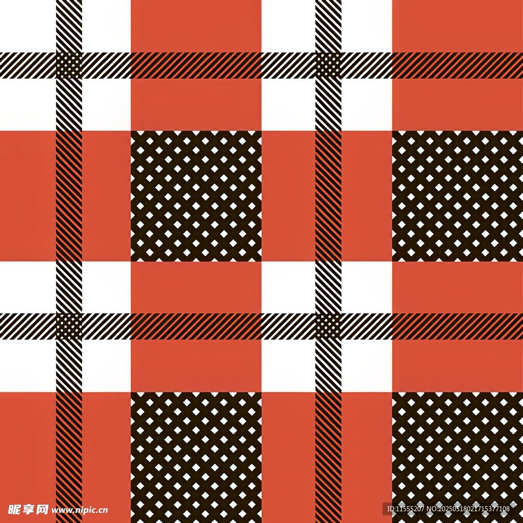 經典紅黑格紋圖案設計
