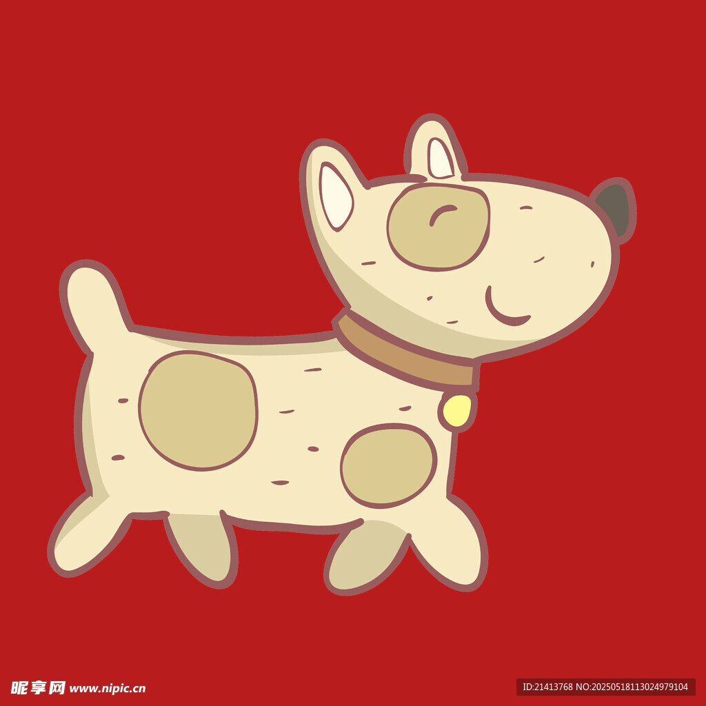 卡通小狗插畫