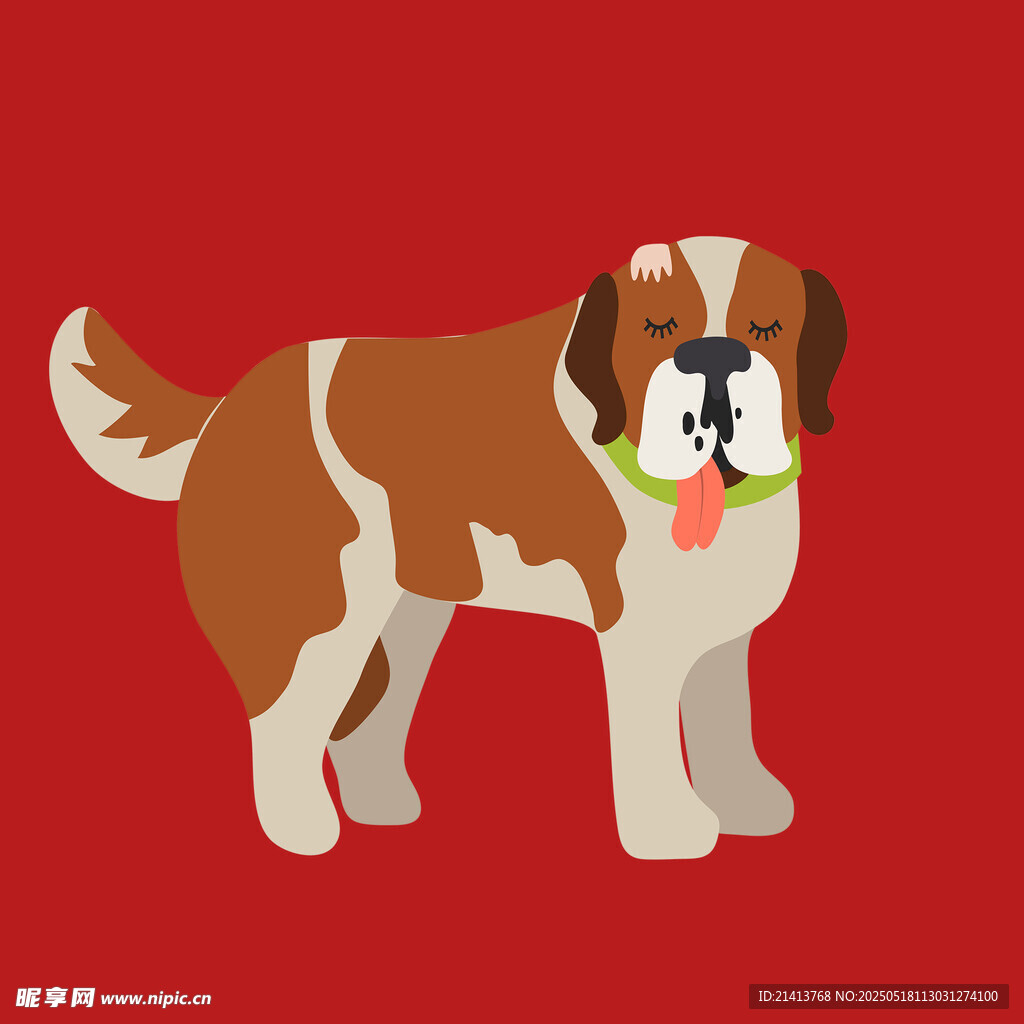 圣伯納犬卡通形象展示