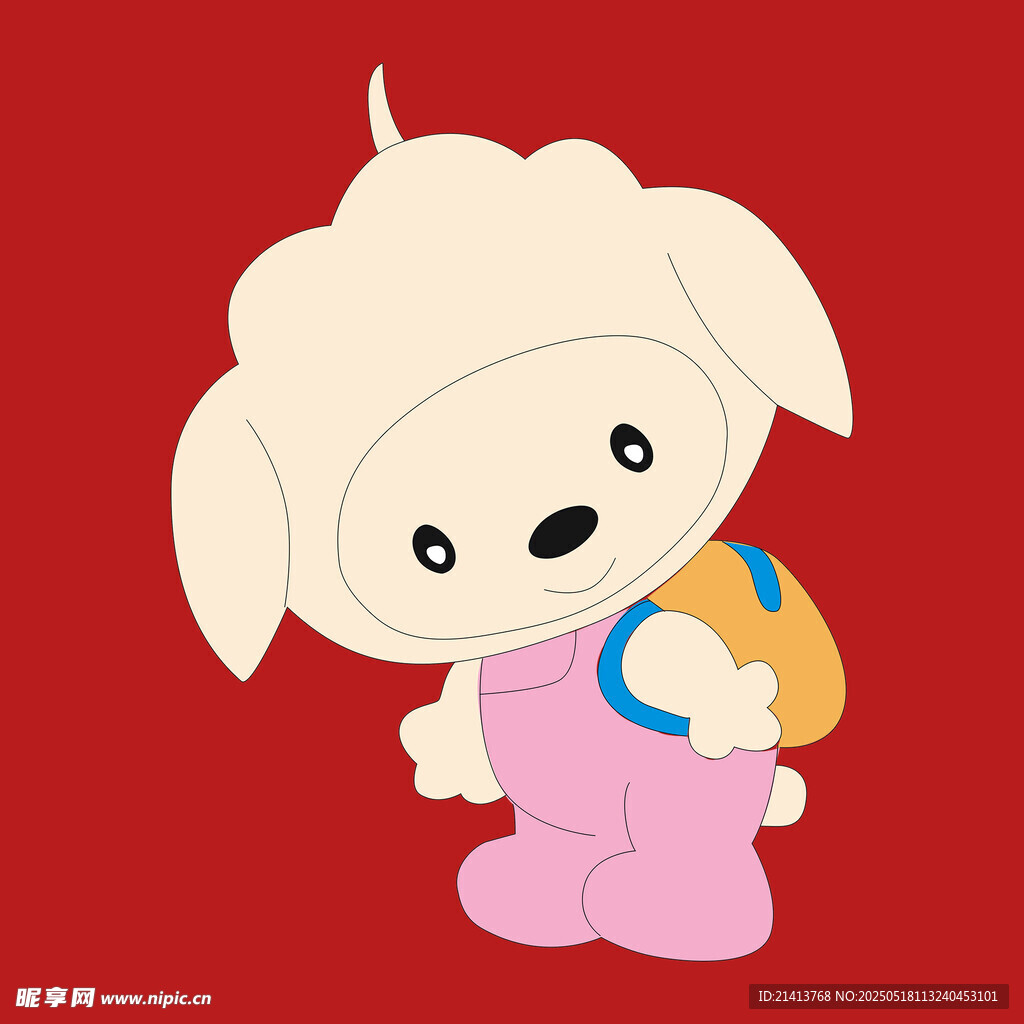 背著球的可愛小狗