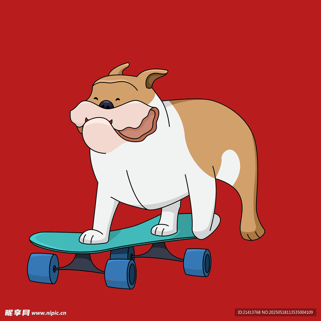 斗牛犬玩滑板的趣味瞬間