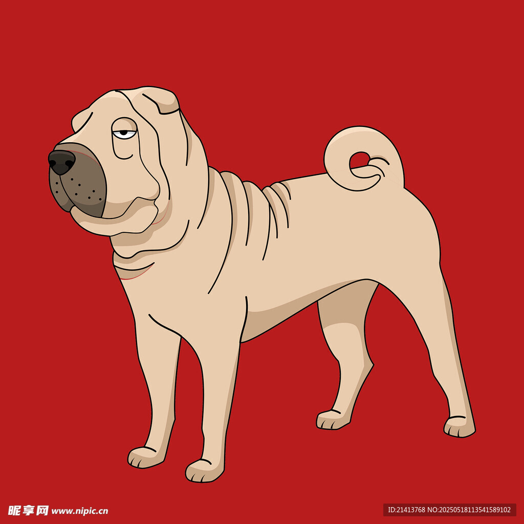 沙皮犬卡通形象展示