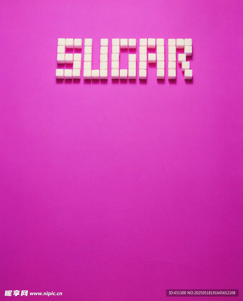 粉色背景上的SUGAR字樣