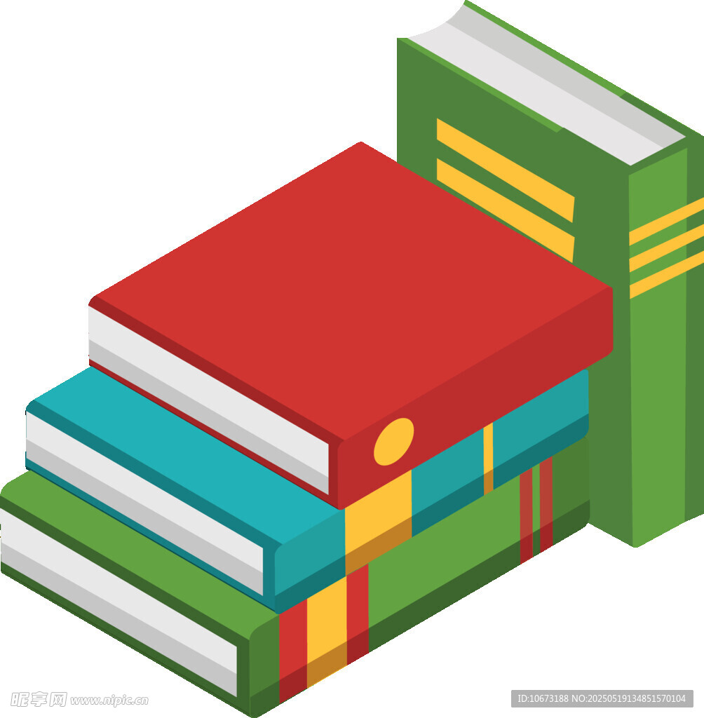 堆疊的多彩書籍