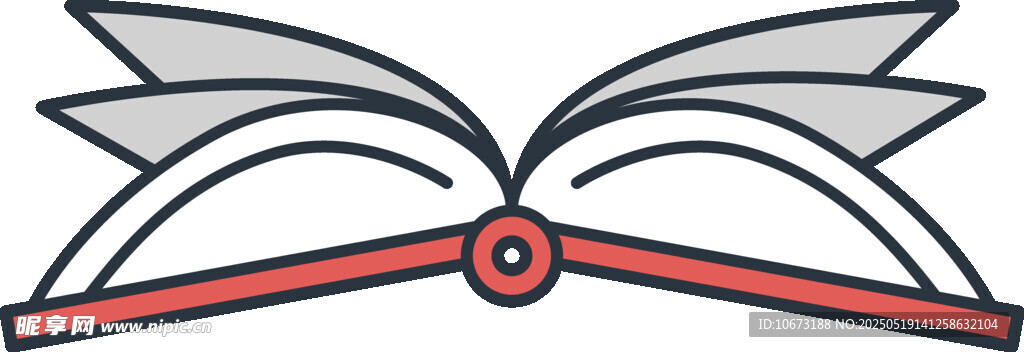 翻開的書本圖標(biāo)設(shè)計(jì)