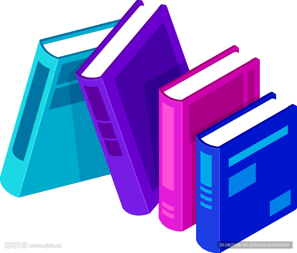 多彩書籍堆疊