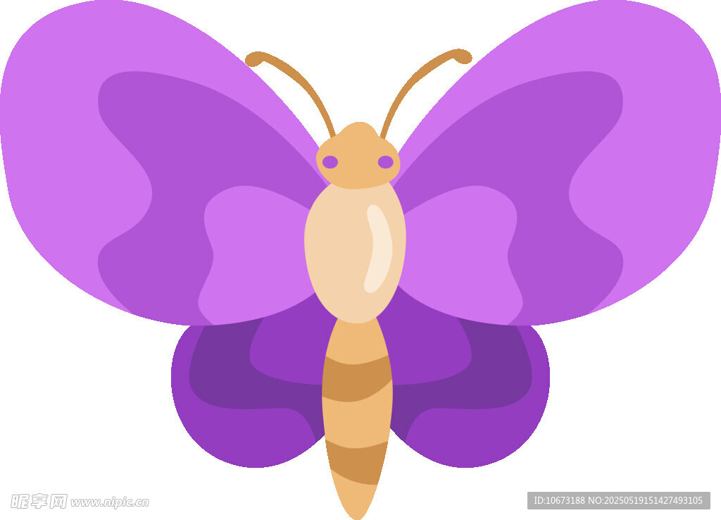 紫色蝴蝶插畫