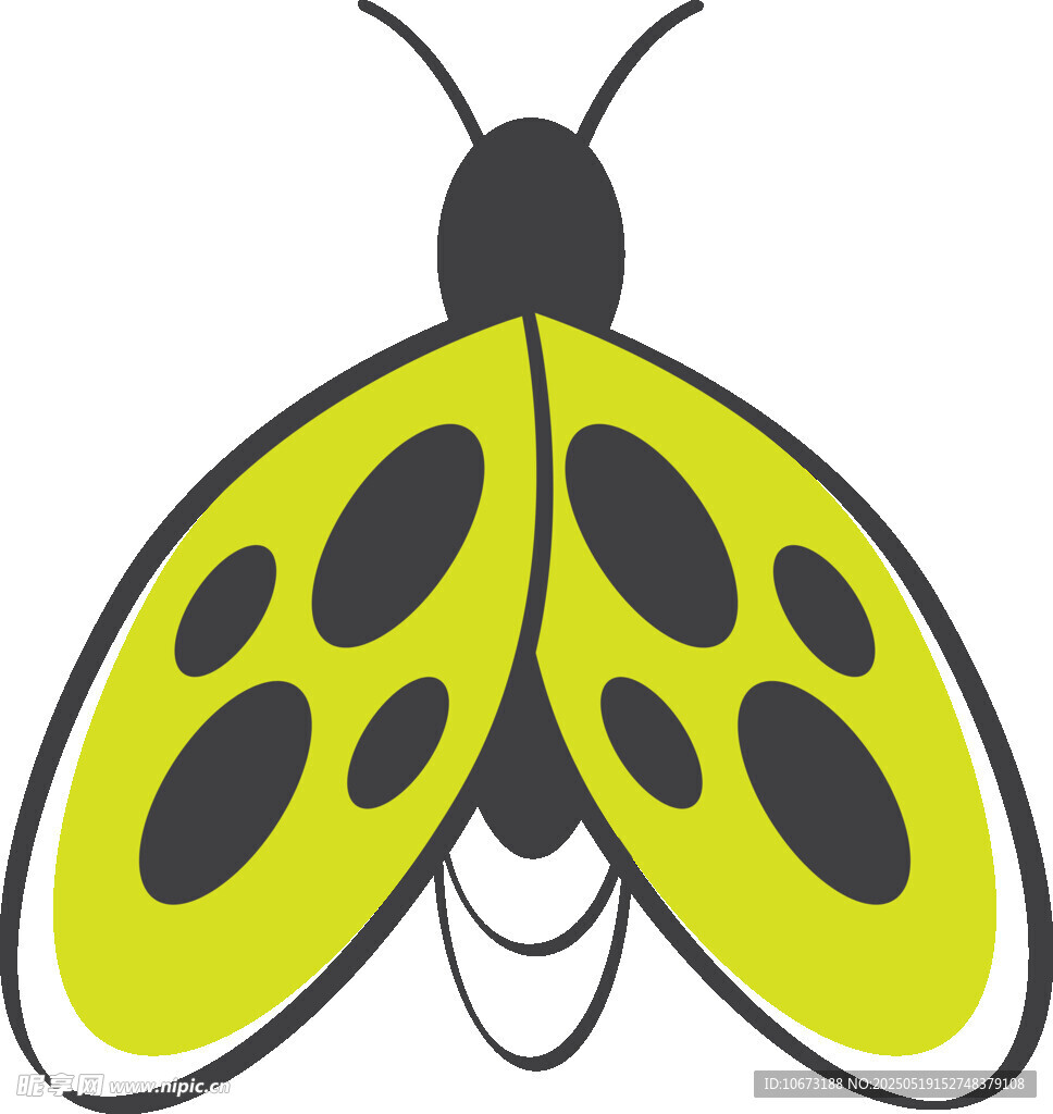 可愛(ài)斑點(diǎn)昆蟲(chóng)插畫(huà)圖案