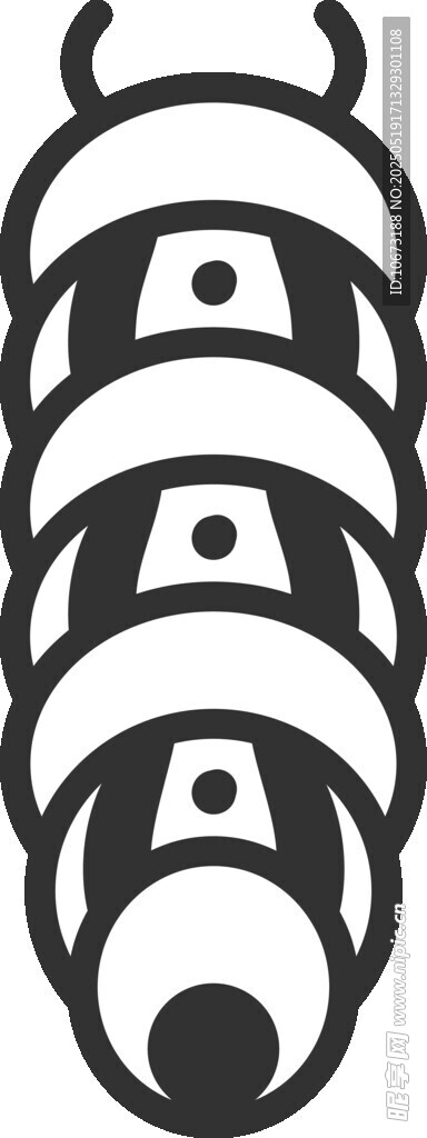 簡約黑白螺旋圖案設計