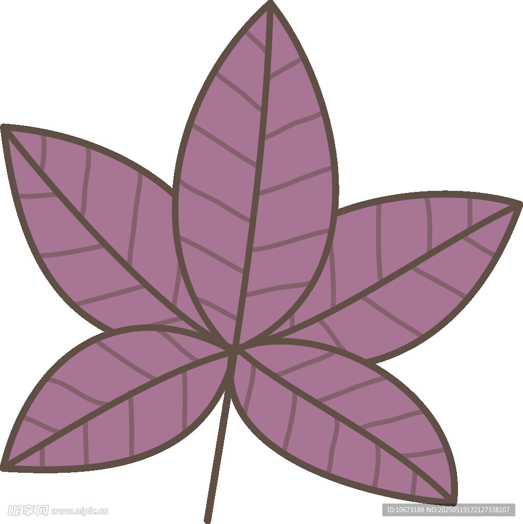 紫色楓葉插畫