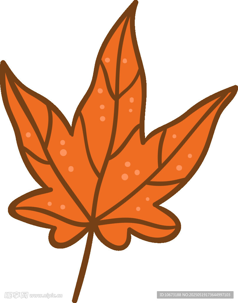 橙色楓葉插畫