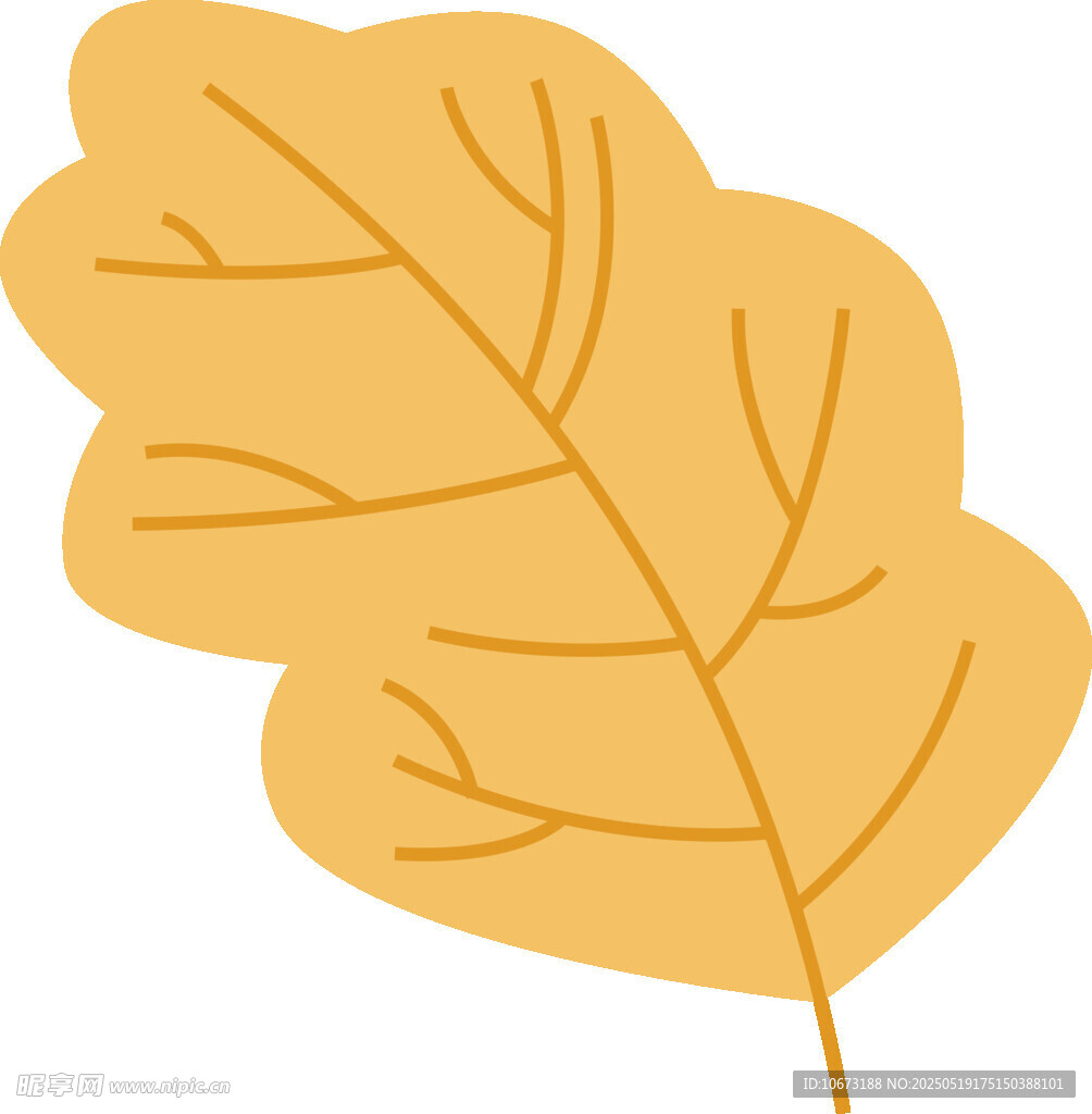 金黃秋葉插畫