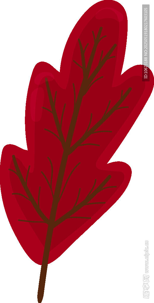 紅色葉片插畫