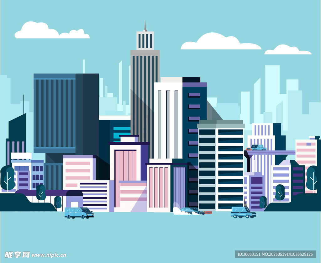 現代都市建筑景觀圖