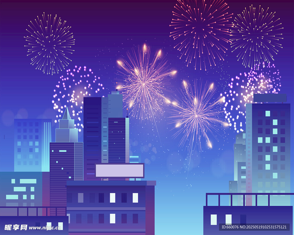 矢量城市夜景  