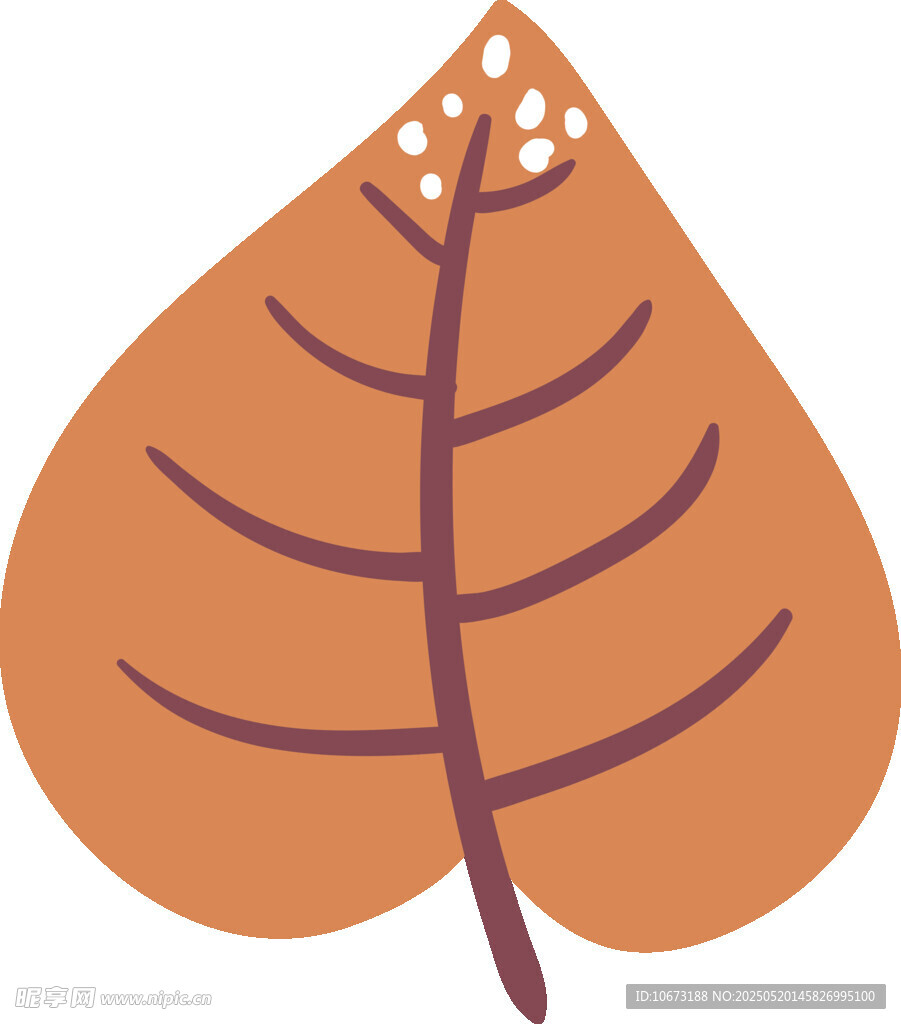 橙色葉片插畫(huà)