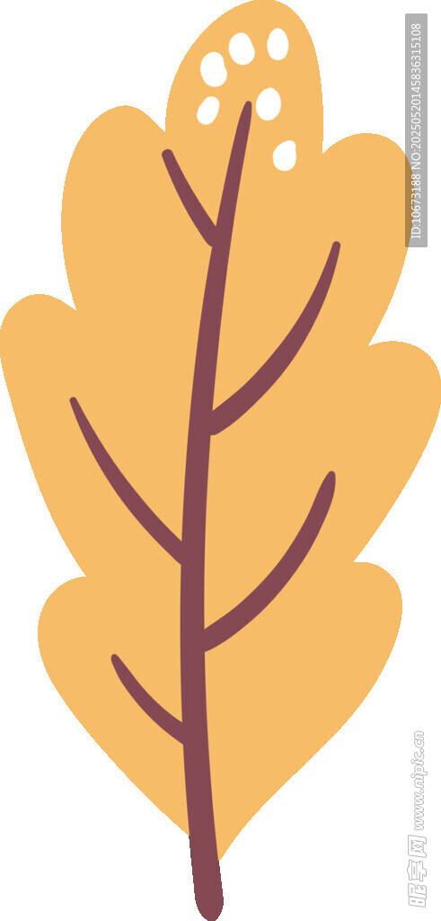 黃色葉片插畫(huà)