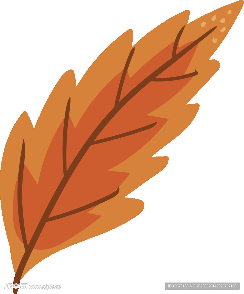 橙色秋葉插畫(huà)