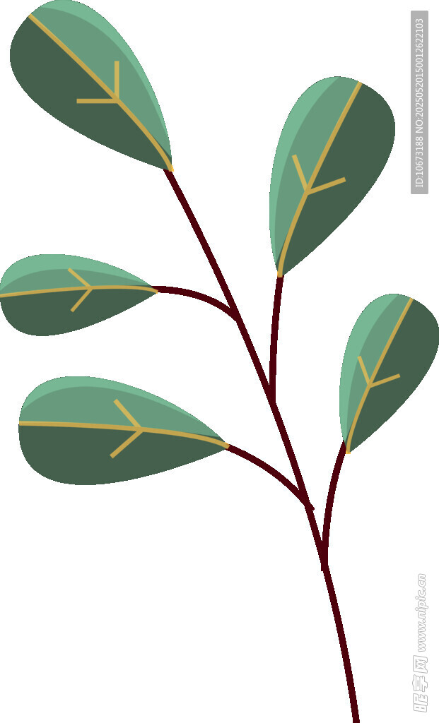 綠色枝葉插畫